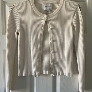 Jason Wu Ivory Button-Up Cardigan